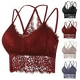 thumbnail image 4 of 1 Pc Lace Bralettes for Women Bralette Padded Lace Bandeau Bra, 4 of 4
