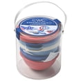 thumbnail image 2 of Cook with Color 4-Piece Prep Bowls Set, BPA-Free Plastic Mixing and Snack Bowls, Red White and Blue, 2 of 5