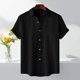 thumbnail image 1 of pstuiky camiseta de hombre, Camisa informal de manga corta con cuello vuelto y cuello redondo de color liso para hombre camisetas de hombre l, 1 of 9