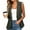 Gray, variant on Summer Sleeveless Blazers for Women Business Casual Dressy Lapel V Neck Button Open Front Work Suit Vest Tops Blue S