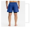 thumbnail image 4 of LYMAYTER Men's Tight High Shorts for S-2XL Fake Two Piece Shorts Stretch Sports Shorts, 4 of 8