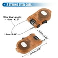thumbnail image 3 of Bike Chain Lock with 3 Digit Bike Lock Cable Bicycle Chain Lock Long Security Bike Cable Lock Orange, 3 of 7