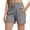 Dark Gray, variant on Delconic Women's Athletic Running Long Shorts Workout Hiking Shorts Quick Dry High Waisted Active Zipper Pocket Army Green L
