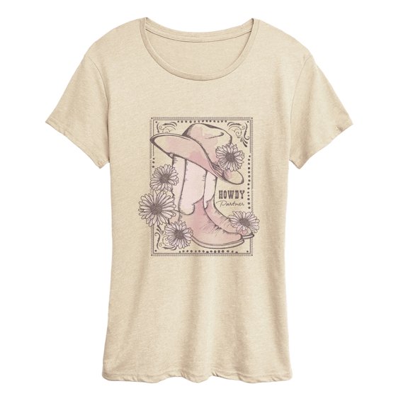 Instant Message - Howdy Partner Boots Short Sleeve Graphic T-Shirt