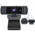 thumbnail image 1 of N680E 1080P Webcam with Ring Light, Privacy Cover and Dual Microphone, Advanced Auto-, Adjustable Brightness, Streaming Web Camera for Zoom Skype Facetime, PC  Laptop Desktop, 1 of 10