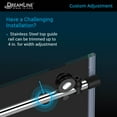 thumbnail image 3 of DreamLine Enigma-XT 44-48 in. W x 76 in. H Fully Frameless Sliding Shower Door in Tuxedo Finish, 3 of 13