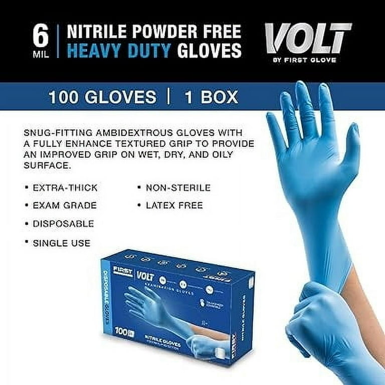 First Glove 2X-Large 900 Ct Mil Blue Nitrile Disposable Gloves