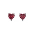thumbnail image 1 of Heart Birthstone Stud Earrings, 1 of 4
