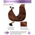 thumbnail image 2 of Extensiones de cabello nano LaAvoo, cabello humano castaño, 50 g, 40 cm, 2 of 9