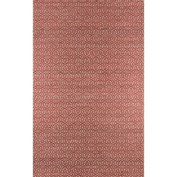 Momeni Bengal Jute and Cotton Hand Woven Red Area Rug 3'6" X 5'6"