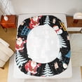 thumbnail image 5 of Feelyou Merry Christmas Child Full Size Sheets, Magic Santa Claus Bed Sheets, Xams Tree Lodge Cabin Sheet Sets, Breathable Home Decor, 4-Piece, 5 of 7