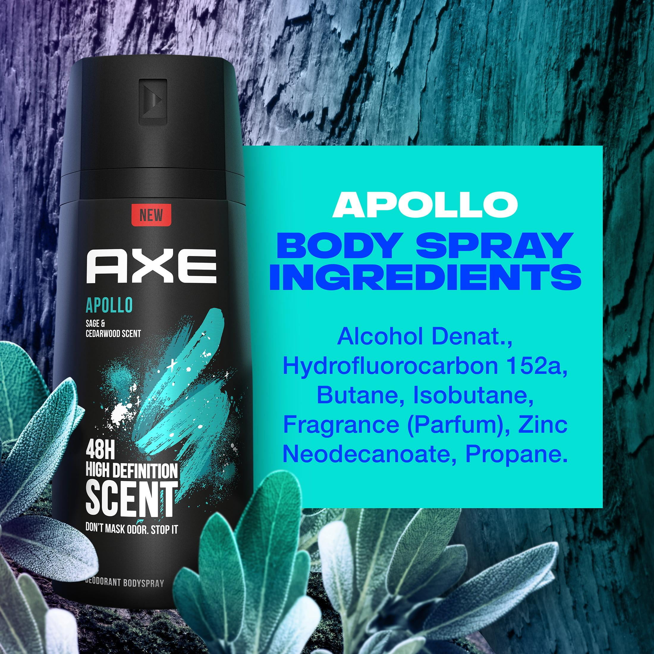 Axe Apollo Long Lasting Antiperspirant Deodorant Spray, Sage and Cedarwood,  4 oz - Walmart.com
