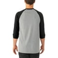 thumbnail image 3 of Jerzees Men's and Big Men's Soft Sleeve Tri-Blend Baseball T-Shirt - 2 Pack, Up To Size 2XL, 3 of 5