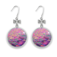 thumbnail image 1 of Ocean Fish Science Nature Picture Bow Earrings Drop Stud Pierced Hook, 1 of 3