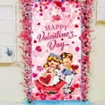 thumbnail image 4 of TIELUTT Décorations de la Saint-Valentin 6x3 Pi Couverture de Porte de la Saint-Valentin Grand Cœur Rouge Suspendu Rideaux Extra Larges Couverture Rideau de Douche pour Hommes Rideau de Douche Robuste Rideaux Bloquant la Chaleur, 4 of 6