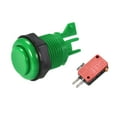 thumbnail image 2 of 27mm Mounting Hole Momentary Game Push Button Switch with Micro switch for Arcade Video Games Green, 6pcs, 2 of 5