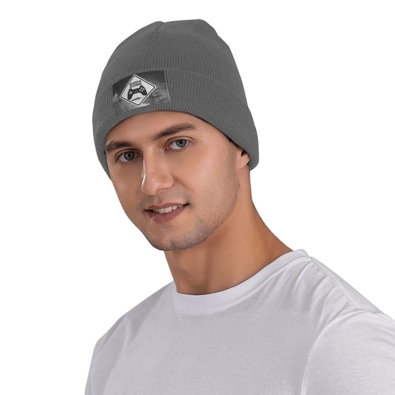 ZICANCN Knit Beanie Hat-Gamer Zone Gray Sign Winter Cap Soft Warm