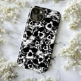 thumbnail image 5 of Black & White Skull Touch Phone Case for iPhone 16 15 14 13 12 11 Pro Plus Mini, Grunge Punk Horror Aesthetic, Dual Layer Protective Halloween Phone Cover, Gift for Goth & Alt Style Fans, 5 of 6