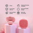 thumbnail image 4 of JUNZHIDAO Face Scrubber Silicone Facial Cleansing Exfoliating Wash Care Brush for Men Pink+Blue, 4 of 6