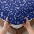 thumbnail image 3 of Queen Size Fitted Sheet Set - Southwestern 3 Piece Bedding Sets 16" Deep Pocket Fitted Sheet with 2 Pillowcases, Blue Paisley Print Vintage Rustic Brushed Microfiber Hotel Luxury Bed Sheets, 3 of 9