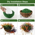 thumbnail image 7 of Artificial Hanging Flowers in Basket for Patio Garden Outdoor Decoration,Artificial Daisy Arrangement,Fake Plants in 12 inch Coconut Lining Basket for Outside Spring Decor(Purple Red), 7 of 7
