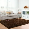 thumbnail image 6 of Lochas Fluffy Soft Shag Carpet Rug for Living Room Bedroom Big Area Rugs Floor Mat, 3'x5', Coffee, 6 of 7