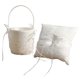 thumbnail image 1 of (Ring pillow flower basket set) Hollow lace ring pillow Flower girl hand-carrying flower basket f26, 1 of 5
