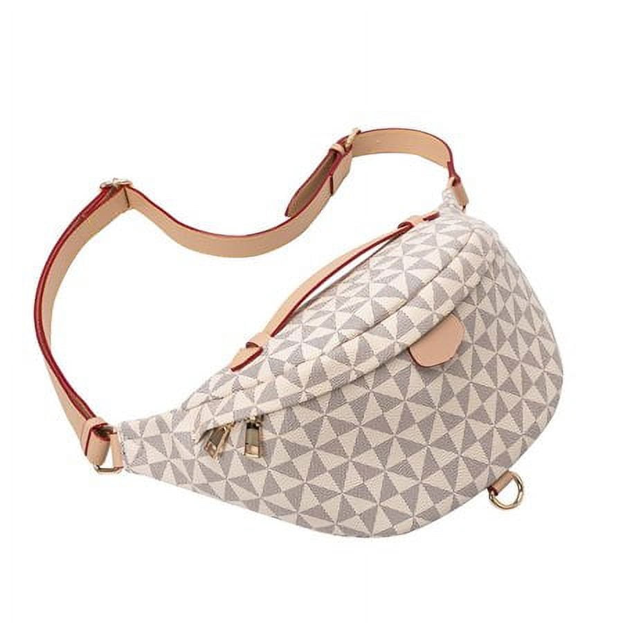Merkaren Women Waterproof Shoulder Satchel Ladies PU Leather Bum Handbag Fashion Daily Sports Crossbody Fanny Pack