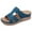 Blue, variant on OAVQHLG3B Summer New Style Plus Size Casual Wedge Heel Adult Women's In-line Sandals