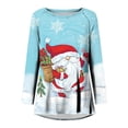 thumbnail image 4 of Aoochasliy Pullover for Women Clothes Christmas Women Sweatshirts Casual Round Neck Loose Blouses Printing Shirts, 4 of 5
