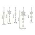 thumbnail image 3 of HomeDM Christmas Tree Ornaments 5Pcs Crystal Snowflake Xmas Hanging Pendant Acrylic Icicle Snowflake Ornaments Decor for Christmas Tree Winter Party Wreath Window Decor White, 3 of 9