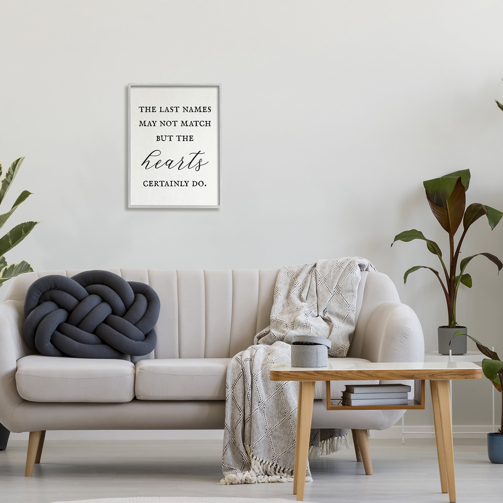 Stupell Industries Names Won't Match But Hearts Will Love Phrase,16 x 20, Design by Daphne Polselli