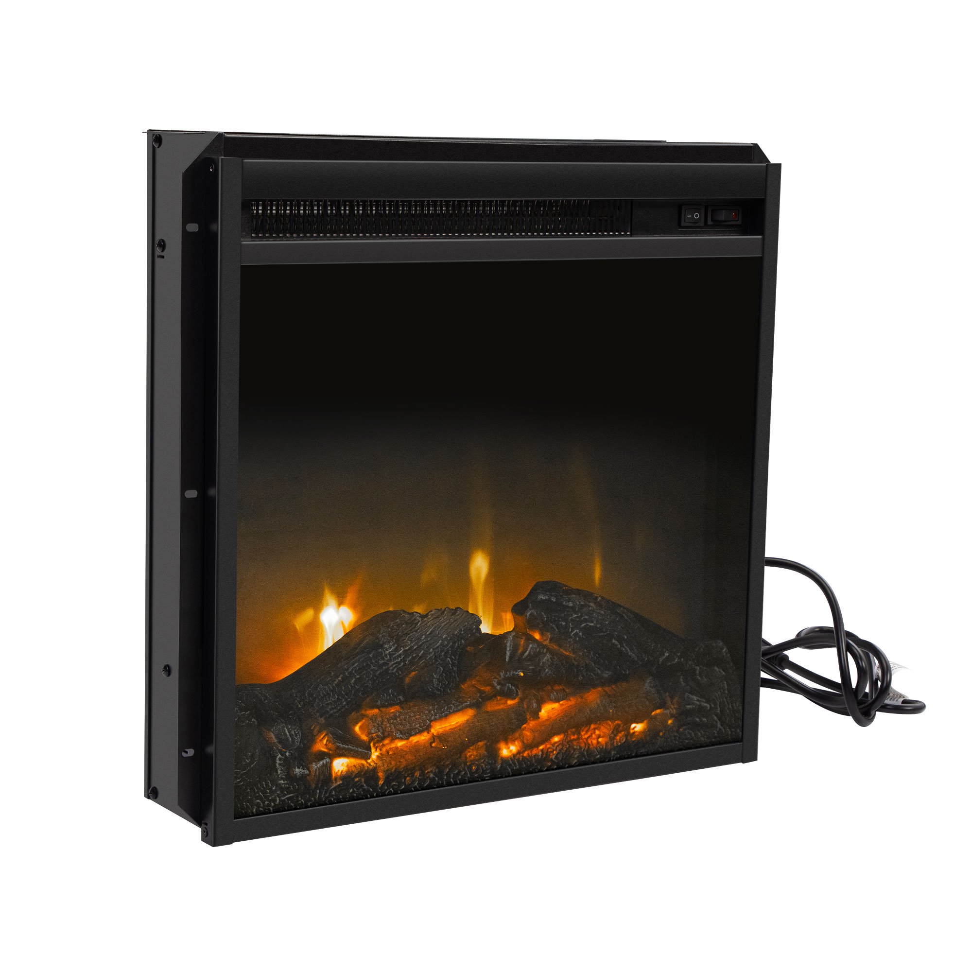 Jaxpety 18 Electric Fireplace Insert, Indoor Fireplace Heater with Hearth  Flame Settings, Black - Walmart.com