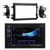 Dual AV DV637MB Double Din 6.2" Touch Screen DVD Bluetooth USB Receiver, Metra 95-5812 Double DIN Installation Kit for Select 2004-up Ford Vehicles