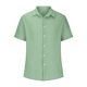 thumbnail image 2 of Camisas de Lino de Manga Corta de los Hombres de Color Sólido Casual Blusa Plegable de Cuello, Top de Verano Ligero, 2 of 5