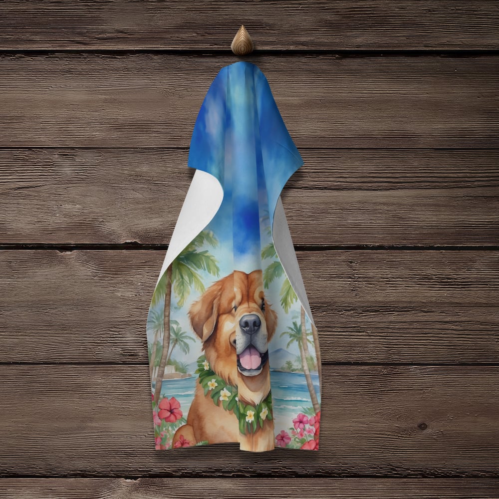 Carolines Treasures DAC6527KTWL 25 x 15 in. Tibetan Mastiff Luau Kitchen Towel