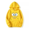 thumbnail image 2 of Sudadera con capucha de Bob Esponja para hombre y mujer, suéter de dibujos animados de Anime, color amarillo, para primavera y otoño, 2024, 2 of 3