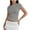 Gray, variant on ZyeKqe Going out Tops for Women Crochet Short Sleeve Shirts Crewneck Slim Fitted Stretchy Slim Fitted Basic Tees