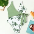 thumbnail image 5 of GYRATEDREAM Girls One Piece Swimsuits Leaf Printed Bathing Suit for Kids Cute Swimwear with UPF 50+, 7-8 Years, 5 of 6
