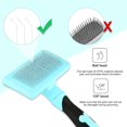 thumbnail image 3 of Cepillo para perros y gatos, cepillo para el cuidado del cabello para perros y gatos pequeños, medianos y grandes, pelo largo y corto, azul brillar Electrónica, 3 of 5