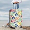 thumbnail image 3 of Lsque Cartoon Flowers Printed Luggage Cover, Travel Luggage Protector,Scratch and Dirt Resistant, Fits 18-32 Inch Luggage -, 3 of 9