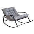 thumbnail image 4 of Tnarru Double Rocking Chair with Backrest Creative Lounger Reclining Chair Lounge Chair gray, 4 of 8
