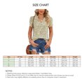 thumbnail image 4 of Blusa de verano para mujer, blusa informal holgada con manga corta de pétalos y estampado Floral con cuello en V para mujer, 4 of 6