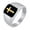 Gold+Silver, variant on HIRPLIS Rotatable Arabic Roman Number Rings for Men Time Code Stainless Steel Vintage Wide Band Dot pattern Lucky Unique Statement Personalized Gift Jewelry Silver Plated 7