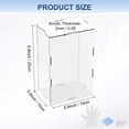 thumbnail image 3 of Caja de Exhibición de Acrílico de 1 Paquete, 5.9x3.9x9.8 Pulgadas/15x10x25cm Caja de Exhibición Transparente de Acrílico con Base de Madera Negra [Blanco, Transparente], 3 of 6