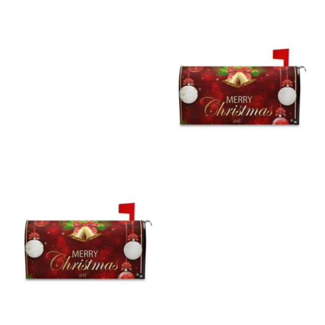 Wweixi Standard Size Double Recliner Couch Cover Easy To Vivid Print Cloth Christmas Deer Pattern Mailbox Sleeve YTYH2309046 2Set