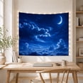 thumbnail image 5 of Night Sky Crescent Moon with Stars Serene Celestial for Astronomy Fans Celestial Home Decor Housewarming Gift Tapestry Wall Hanging for Bedroom, Living Room and Dorm, 5 of 7