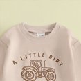 thumbnail image 5 of HCNTES Baby Toddler Boys Fall Clothing Set 0 6 12 18 24 Months 2T 3T 4T Letter Tractor Print Long Sleeve Round Neck Tops Drawstring Pocket Long Pants 2-Piece Outfits, 5 of 6