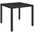 thumbnail image 2 of vidaXL 5 Piece Garden Dining Set with Cushions Black Poly Rattan, 2 of 6