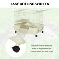 thumbnail image 5 of Pawhut Small Animal Habitat Cage with Wheels, White, 5 of 9
